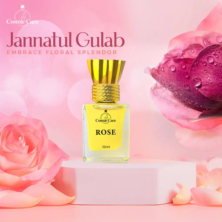 Jannatul Gulab Attar Perfume 10 ml each - Alcohol-Free Long-Lasting Luxurious unisex Fragrance